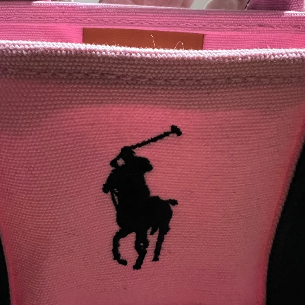 Ralph Lauren Pink and Blue Classic Tote Bag - Picture 6 of 9